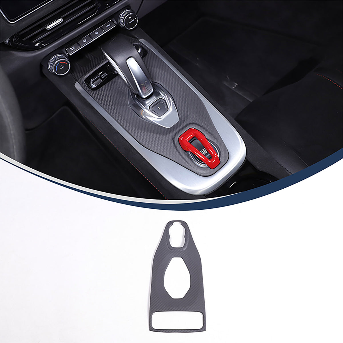 Matte Real Carbon Fiber Center Gear Shift Cover Trim For Lotus EMIRA V6 AT 21-25 19