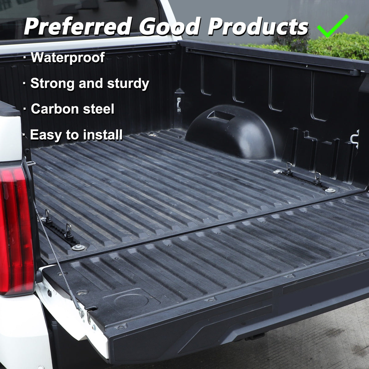 Rear Bed Side Expansion Slide Rails Bed Tie-Down Rails For Toyota Tundra 22+ US 20