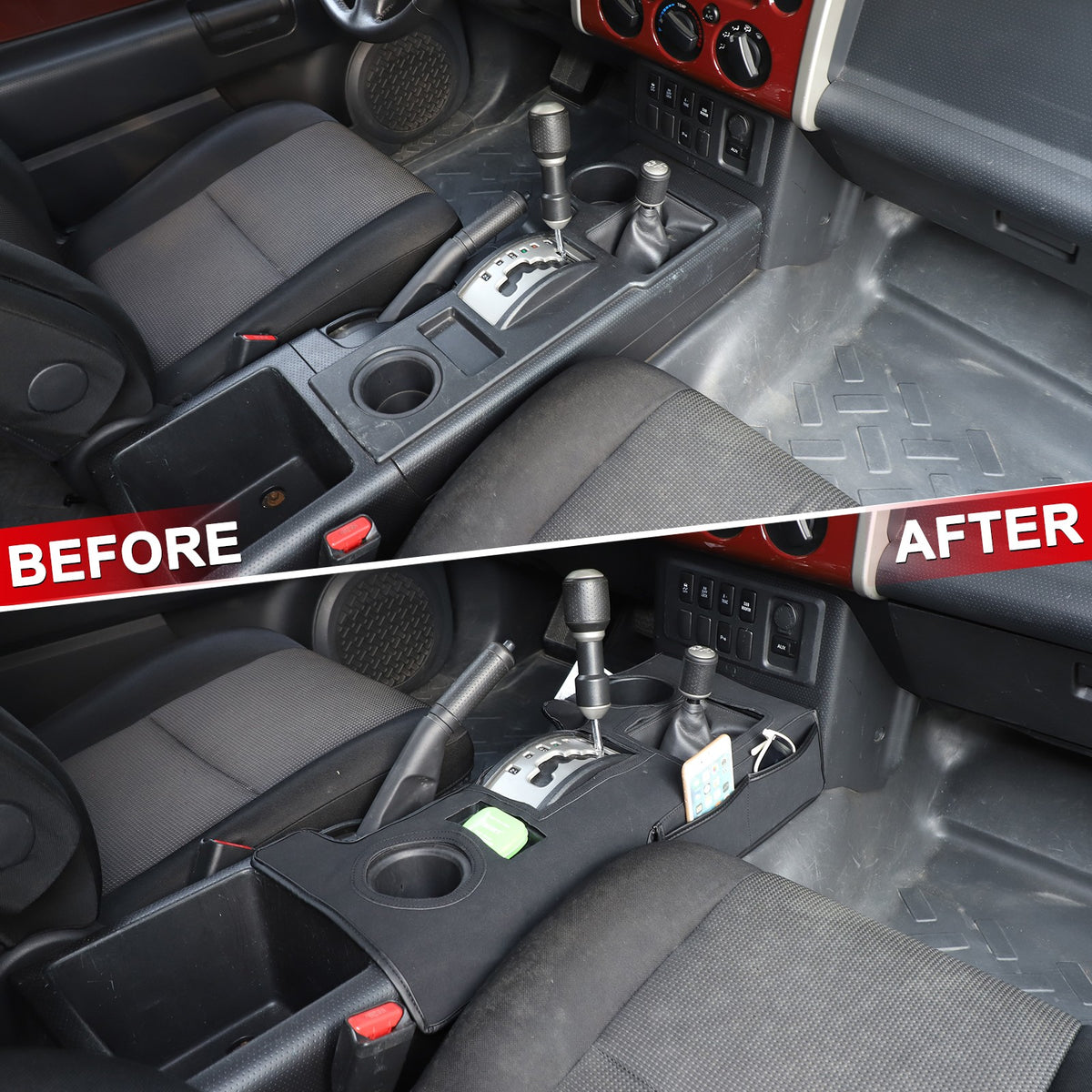 Suede Cloth Center Console Gear Shift Trim Cover For Toyota FJ Cruiser 07-21 US 13