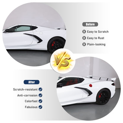 Replacement Red Real Carbon Fiber Fuel Tank Cap Lid Cover For Corvette C8 20+ US 24