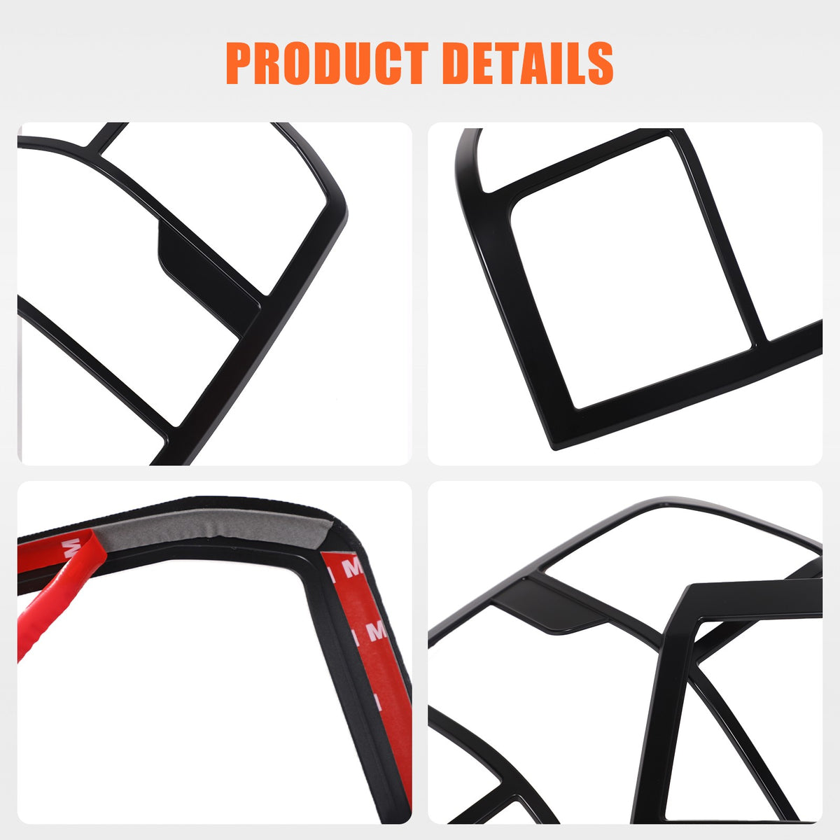 Matte Black ABS Tail Light Frame Trim For Ford Ranger T9 2023+ US 11