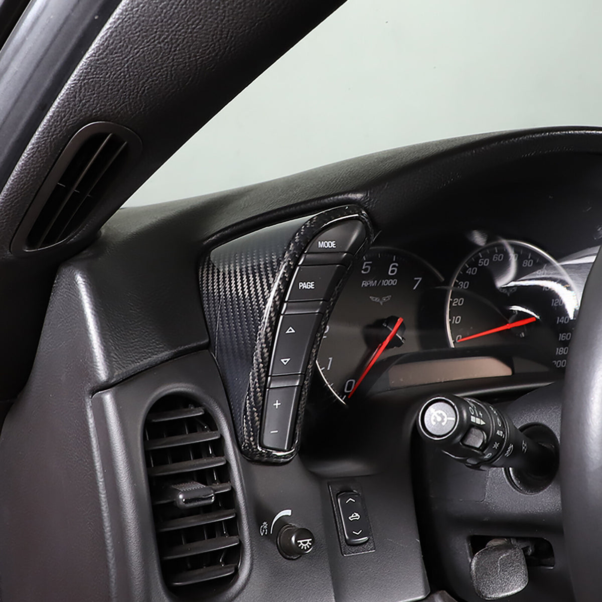 Real Carbon Fiber Instrument Speedometer Side Cover Trim For Corvette C6 2005-13 7