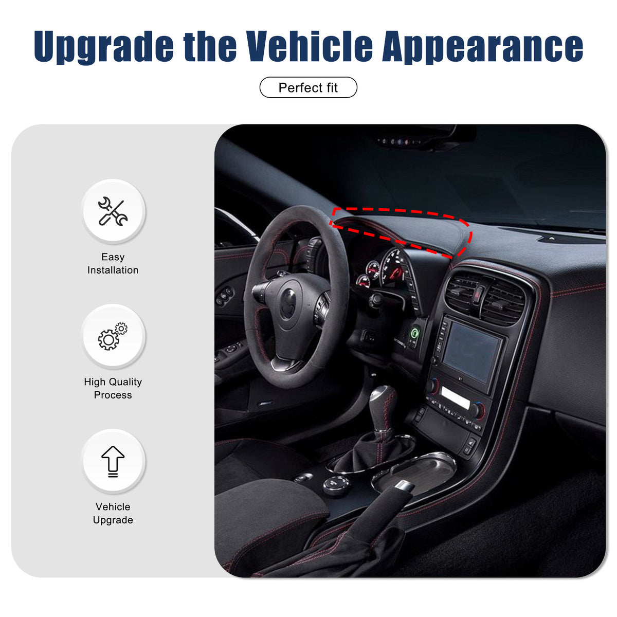 Real Carbon Fiber Interior Center Console trim For Corvette C6 2005-2013 69