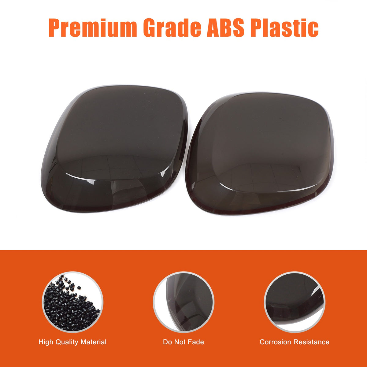 Smoked Black ABS Tail Light Smoke Housing Cover Trim For Benz Smart Fortwo 16-19 22