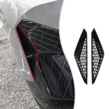 Glossy Piano Black Front Bumper Side Air Vent Grille Trim For BMW iX i20 2022-24 12