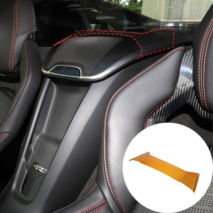 Yellow Carbon Rear Speaker Panel Trim For Corvette C8 Convertible 2LT 3LT 20+ 7