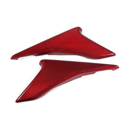 Red Real Carbon Fiber Interior Door Armrest Panel Trim Cover for Corvette C8 20+ 14
