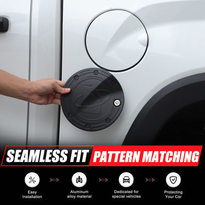 Steel Locking Fuel Door Black Gas Tank Cap Cover Lock Key For Toyota Tundra 22+ 7