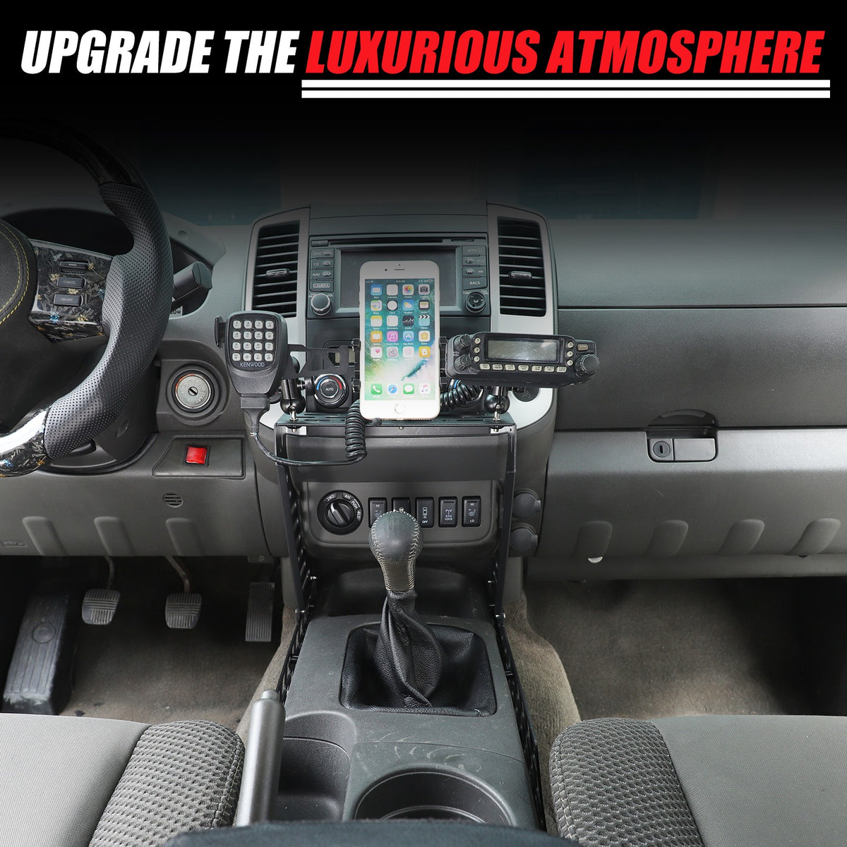 Off-Road Console Molle Panels Digital Device Mount For Nissan Frontier 2009-17 14