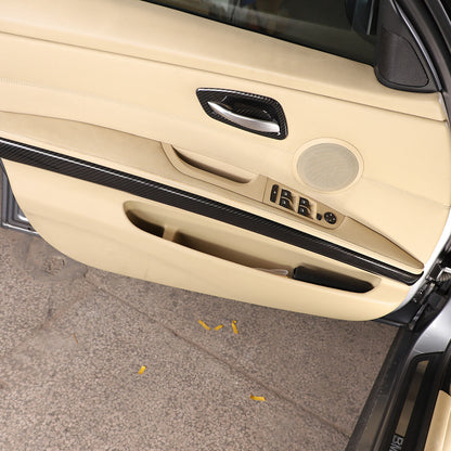 6PCS Carbon Fiber Style Interior Trim For BMW 3 Series E90 4 Door 2005-2012 9