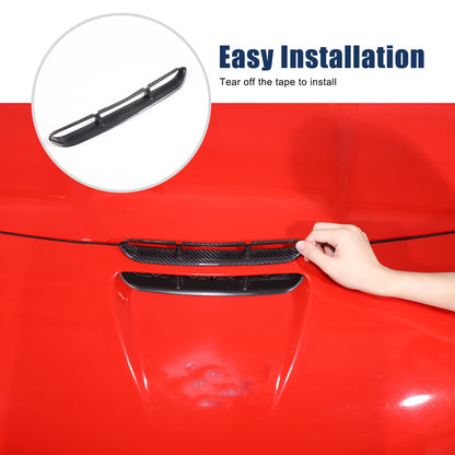 Real Carbon Fiber Front Engine Hood Bonnet Air Vent Trim For Corvette C6 2005-13 9
