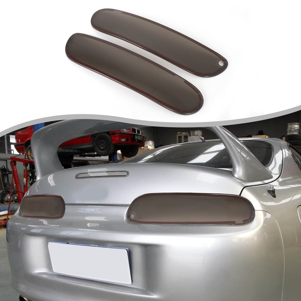 Smoked ABS Tail Light Smoke Housing Cover Trim for Toyota Supra 1993-2002 US 18