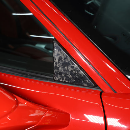 Forged Real Carbon Window Front Triangle Cover Trim For For Ferrari 458 11-16 6