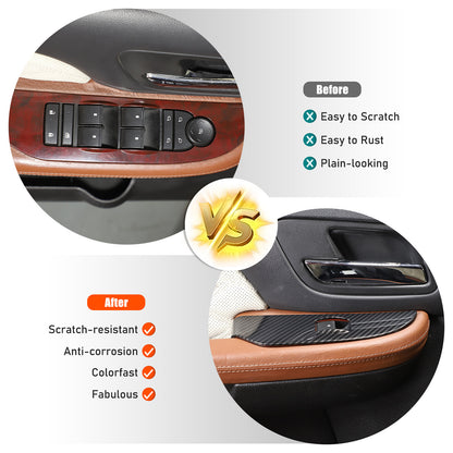 ABS Carbon Fiber Interior Decor Trim Cover For Cadillac Escalade 2007-14 16