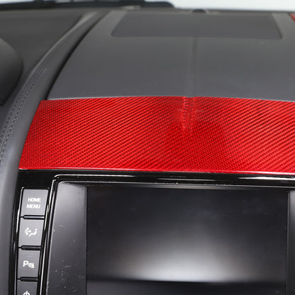 Red Carbon Fiber Console Navigation Upper Panel Cover Trim For Jaguar F-TYPE 13+ 12