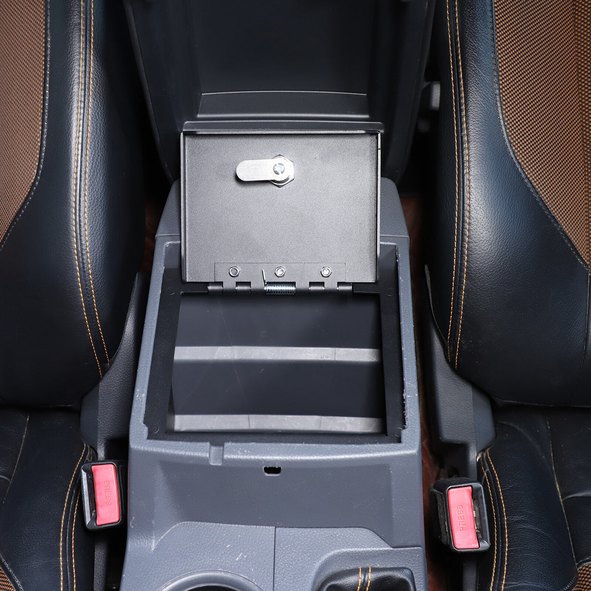 Center Console Safe Gun Storage Lock Box W/ TRAY For Ford Ranger T7 T8 15-22 US 17