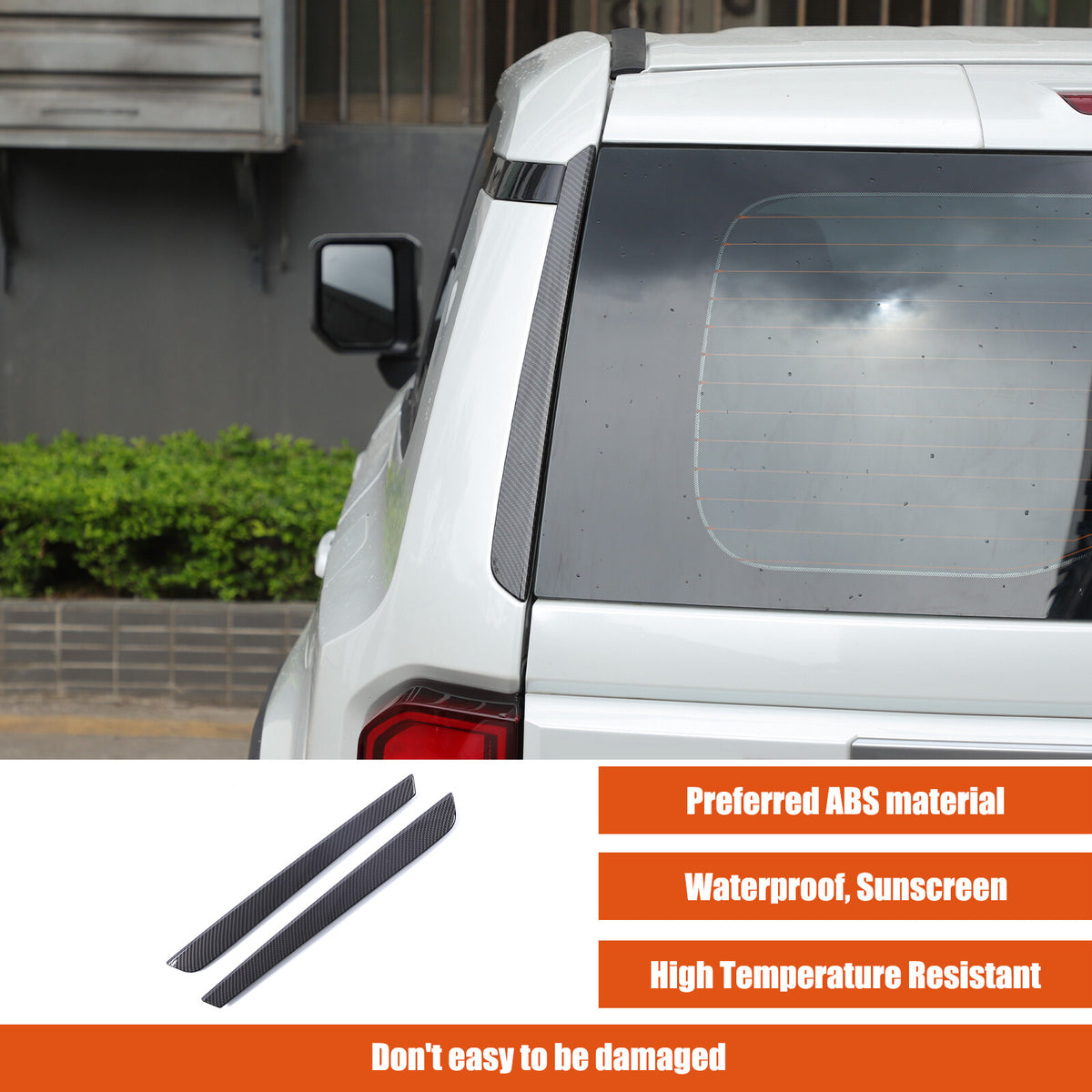 Carbon Tailgate Rear Window Side Trim For Toyota Land Cruiser Prado LC250 24+ US 17