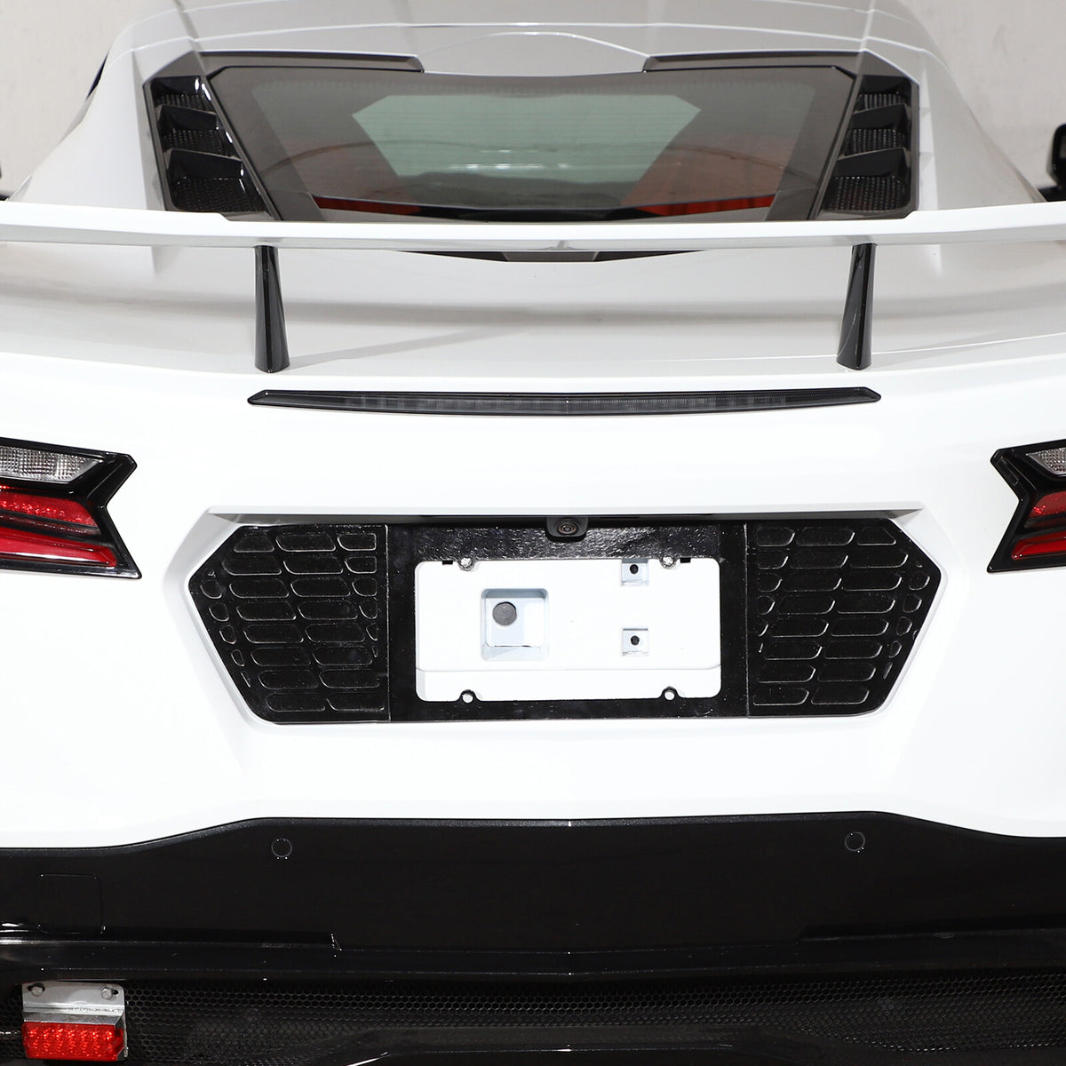 For 2020-25 Corvette C8 Rear license plate Black Auminum Alloy filler Frame US 8