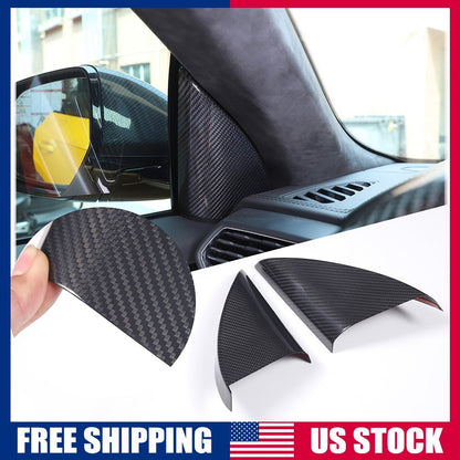 Real Carbon Fiber Inner Triangle A Pillar Trim For Lamborghini URUS 18-23 US 1