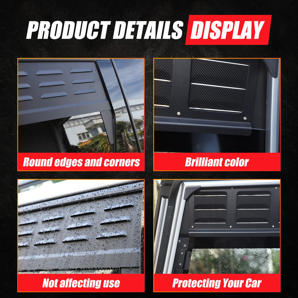 Rear Door Window Louver Air Vent Panel Trim For Subaru Forester SK 2019-2024 19