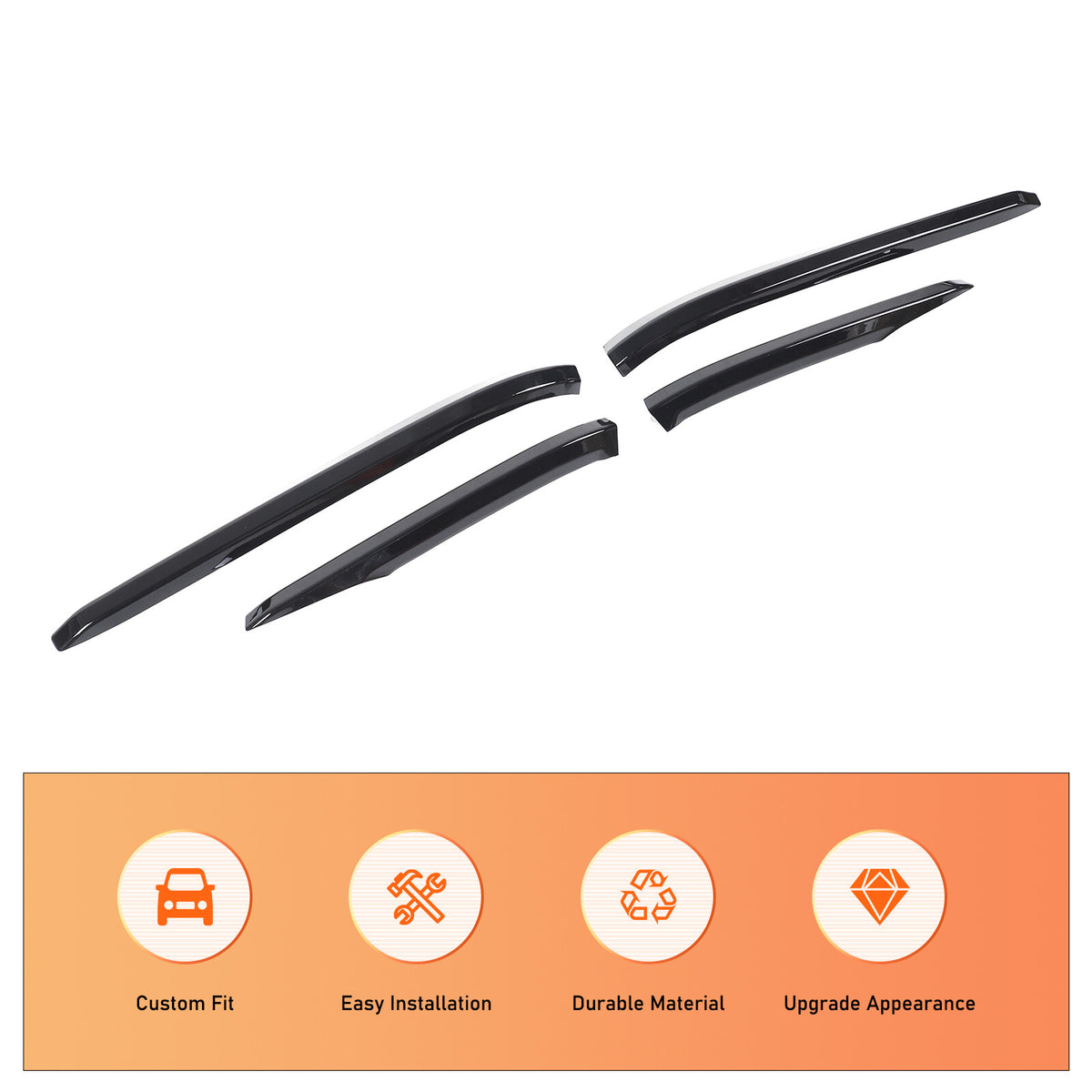 Glossy Black Rear Bumper Corner Trim Cover For Cadillac Escalade 2021-2025 US 9
