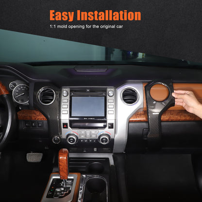 For Toyota Tundra 2014-2021 ABS Carbon Interior Side Air Vent Outlet Covers 9