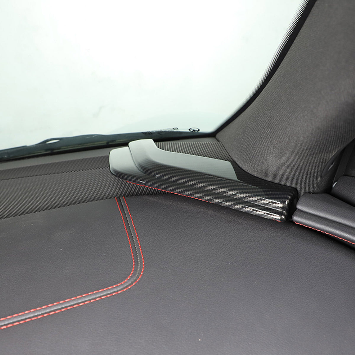 Carbon Fiber ABS Interior Dashboard Side Panel Cover Trim For Corvette C8 20-25 10