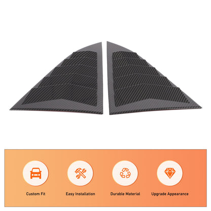 Carbon ABS Rear Window Triangle Louver Shutter Trim For Nissan 400Z Z34 2021+ 8