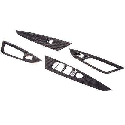 Real Carbon Fiber Window Lift Trim Cover For BMW 4 Series G26 Gran Coupe 22-24 16