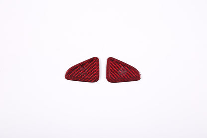 Red Real Carbon Door Tweeter Trim Cover Mesh For Corvette C8 Z51 Z06 2020-26 10