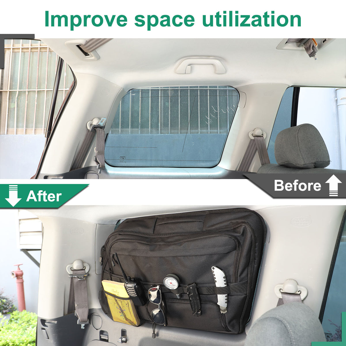 Car Trunk Left Side Window Storage Bag Tool Bag For Honda Pilot 2003-2008 US 19