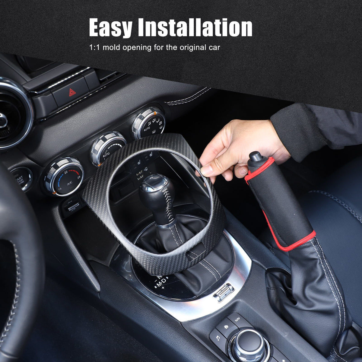 Matte Real Dry Carbon Fiber Interior Full Trim For Mazda MX-5 Miata 2016-2026 36