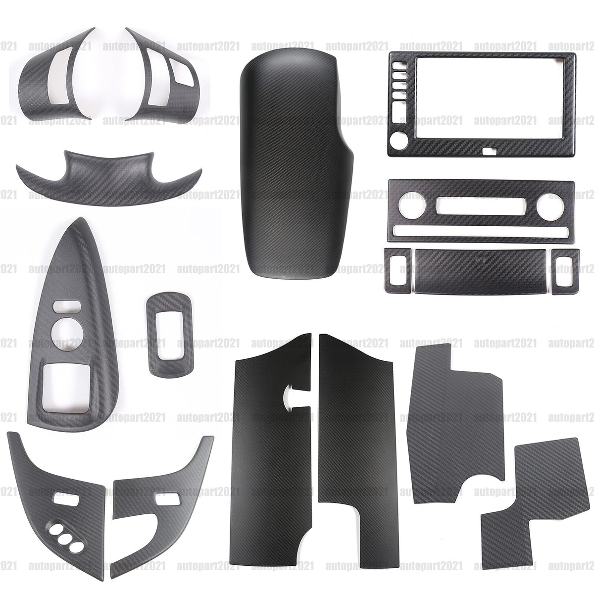 Matte Dry Real Carbon Fiber Center Console Trim Cover For Corvette C6 2005-13 61
