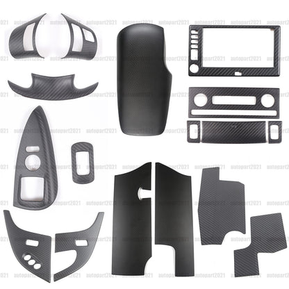 Matte Dry Real Carbon Fiber Center Console Trim Cover For Corvette C6 2005-13 61