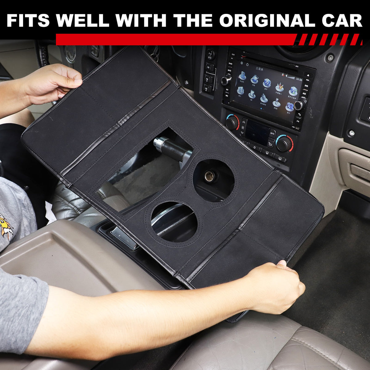 Suede Cloth Center Console Gear Shift Trim Cover For Hummer H2 2003-2009 US 14