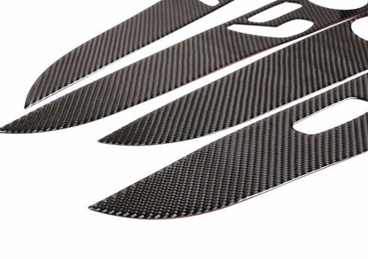 Fit For Benz C-Class 2015-2021 Real Carbon Fiber Interior Door Panel Cover Trim 10