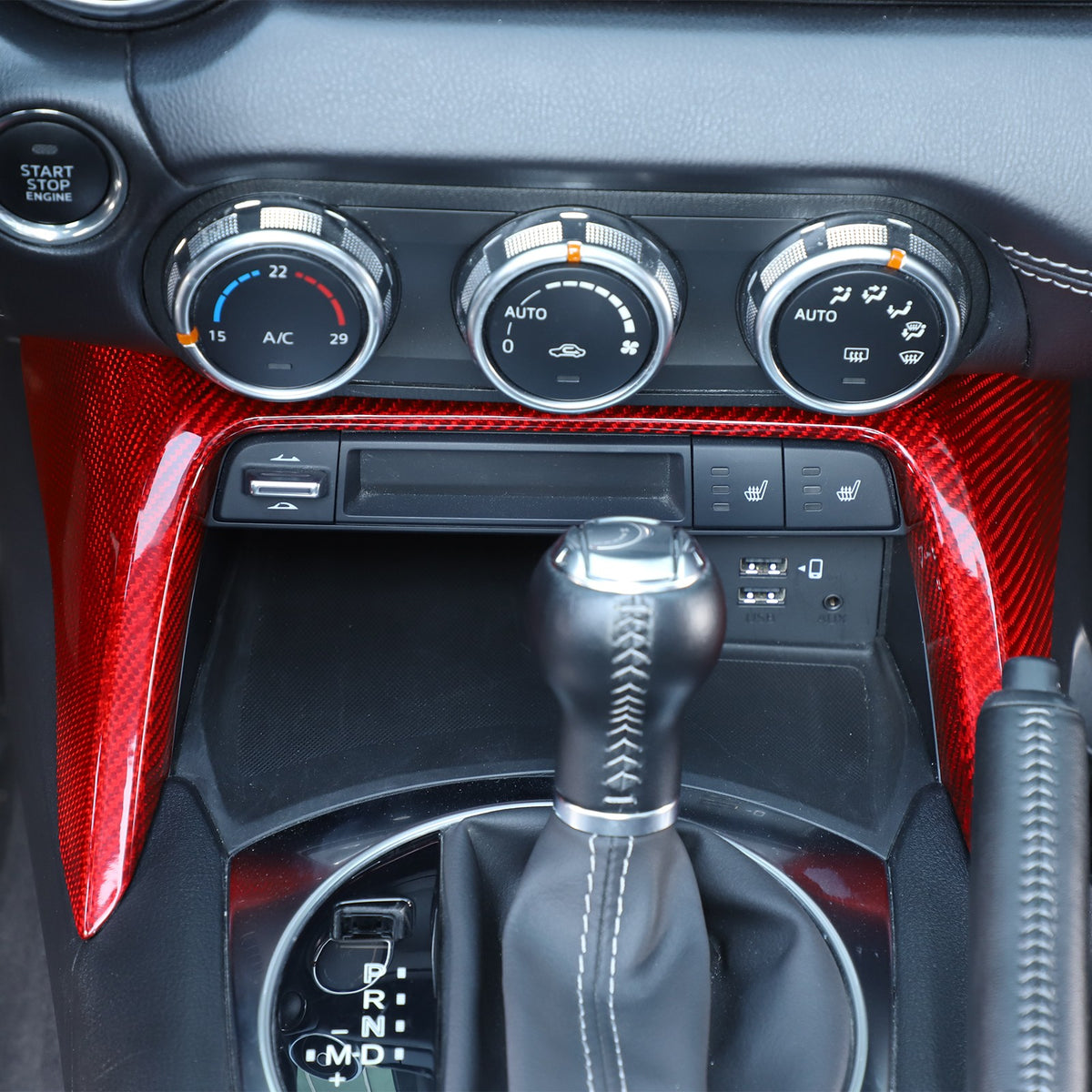 Red Real Carbon Fiber Interior Full Interior Trim For Mazda MX-5 Miata 2016-2026 - Variants 1-5 13