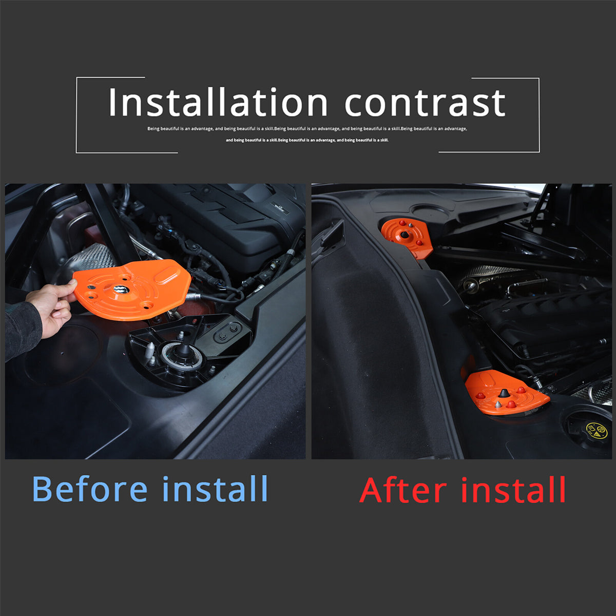Oranger Interior Decor Trim Cover For C8 Corvette Stingray Z51 Z06 Z07 20-26 11