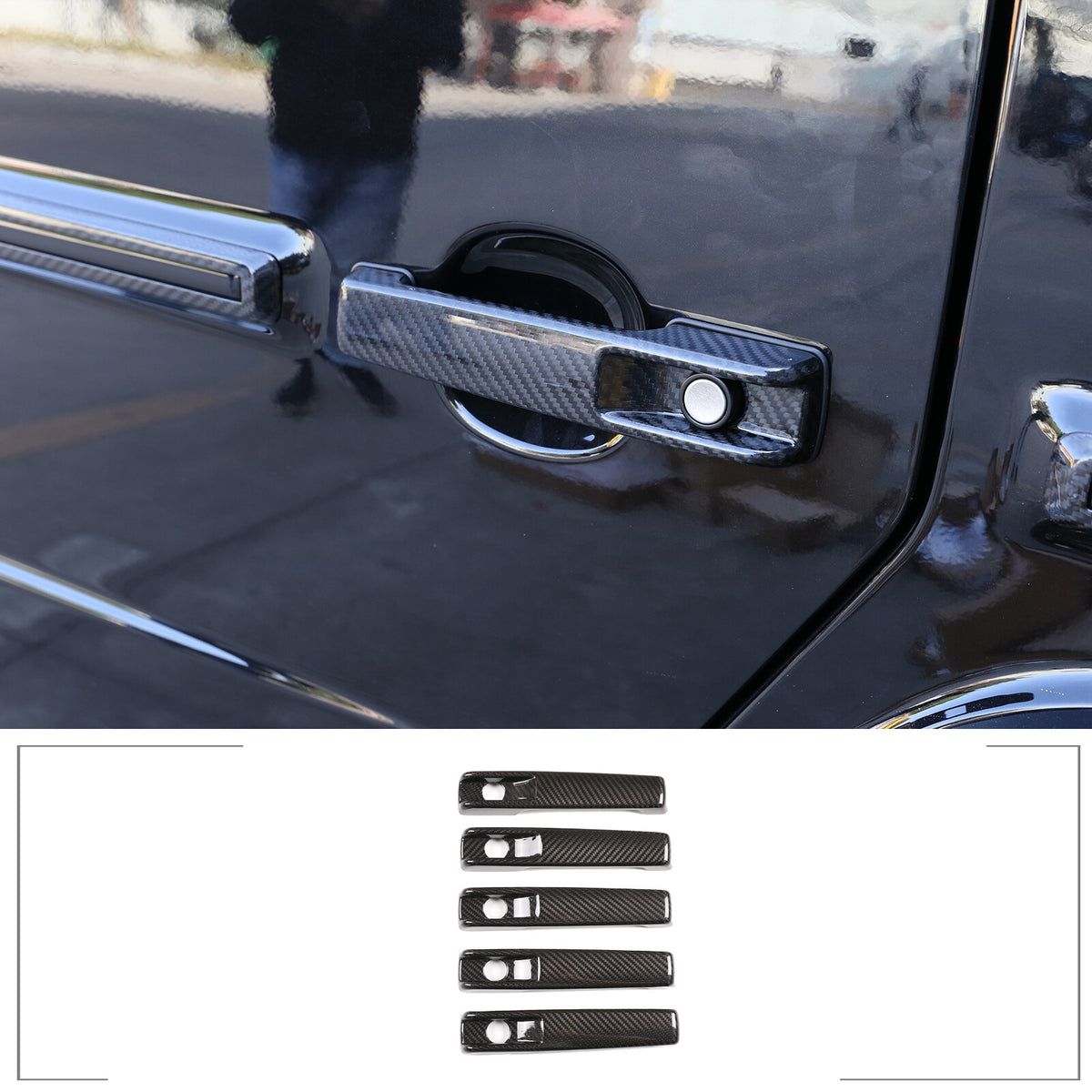 Carbon Fiber For Benz G Class W463 G350 G400 G500 2019+ Door Handle Cover 1