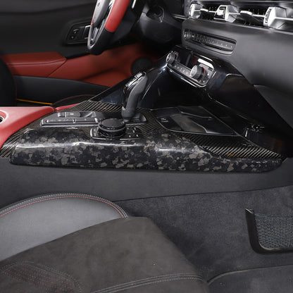 Forged Style Center Control Gear Side Panel Trim For GR Supra A90 A91 2019-24 3