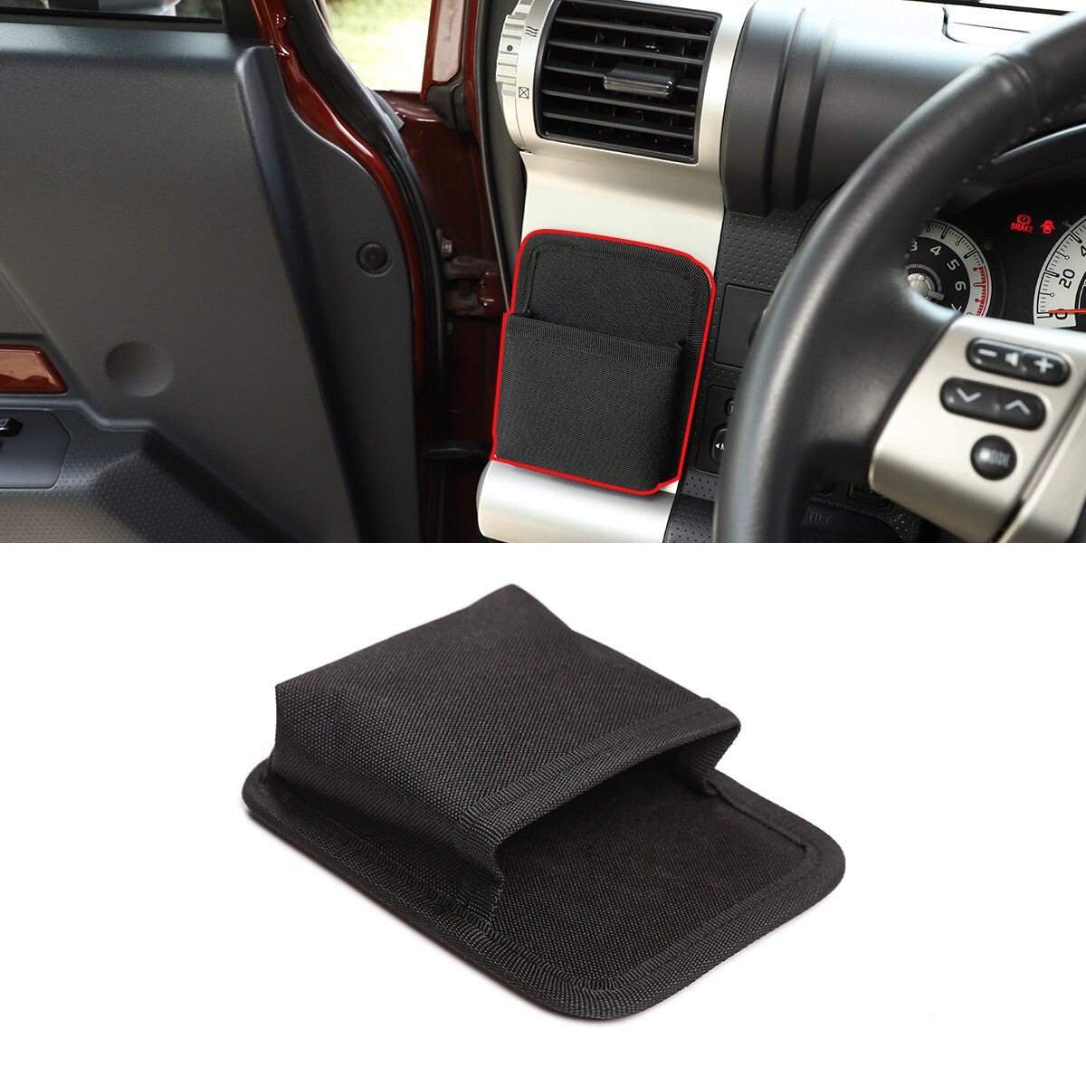 2PCS Car Air Outlet Co-pilot Storage Bag Box For Toyota FJ Cruiser 07-21 2