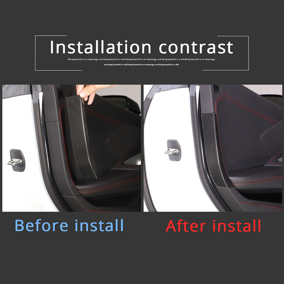Real Dry Carbon Fiber Full Interior Center Set Trim Kit For Corvette C8 20-25 US - Styles 46-50 46