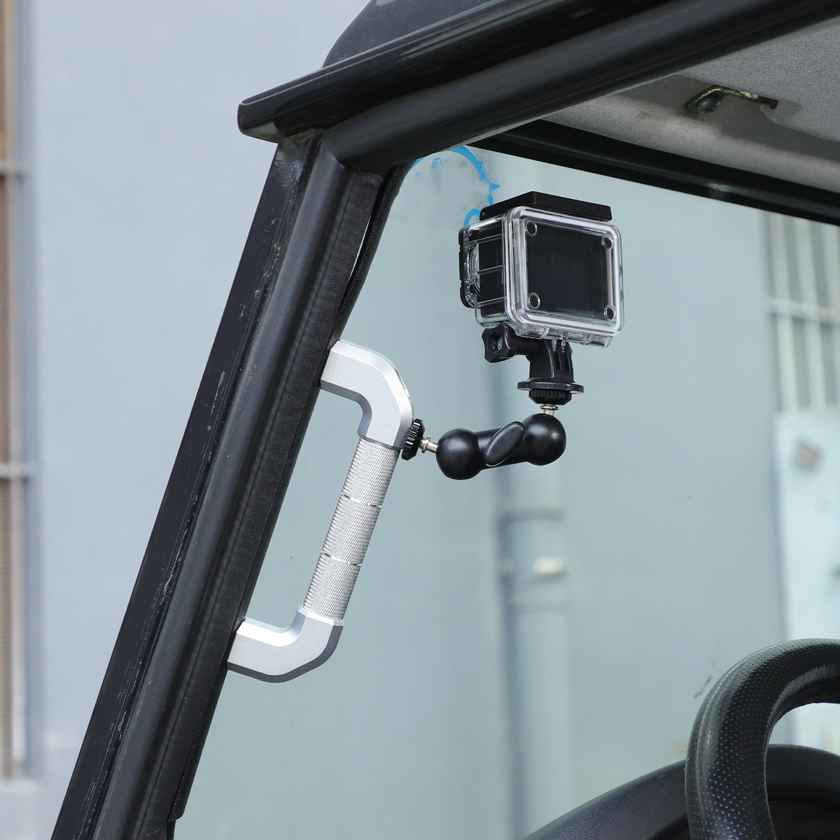 Silver Aluminum A-Pillar Handle W Cam Mount For LR Defender L316 2004-2018 1