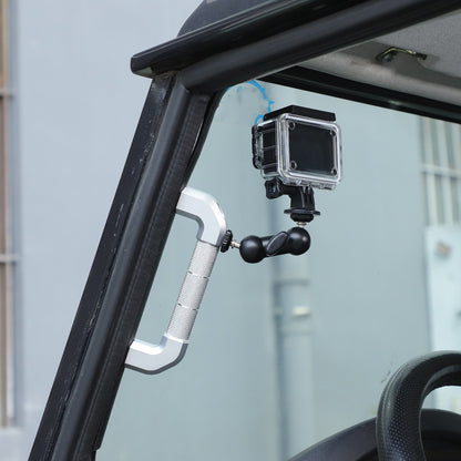 Silver Aluminum A-Pillar Handle W Cam Mount For LR Defender L316 2004-2018 1