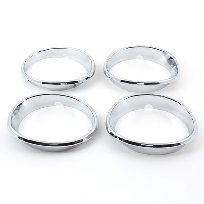 4Pcs Silver ABS Tail light Lamp trim ring Frame Bezel For Corvette C6 2005-13 US 8