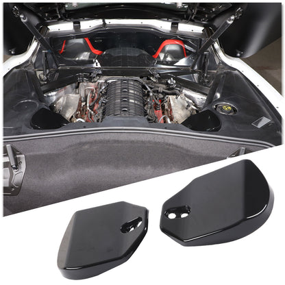 Glossy Black Engine Bay Rear Shock Tower Protective Cover For Corvette C8 20-26 2