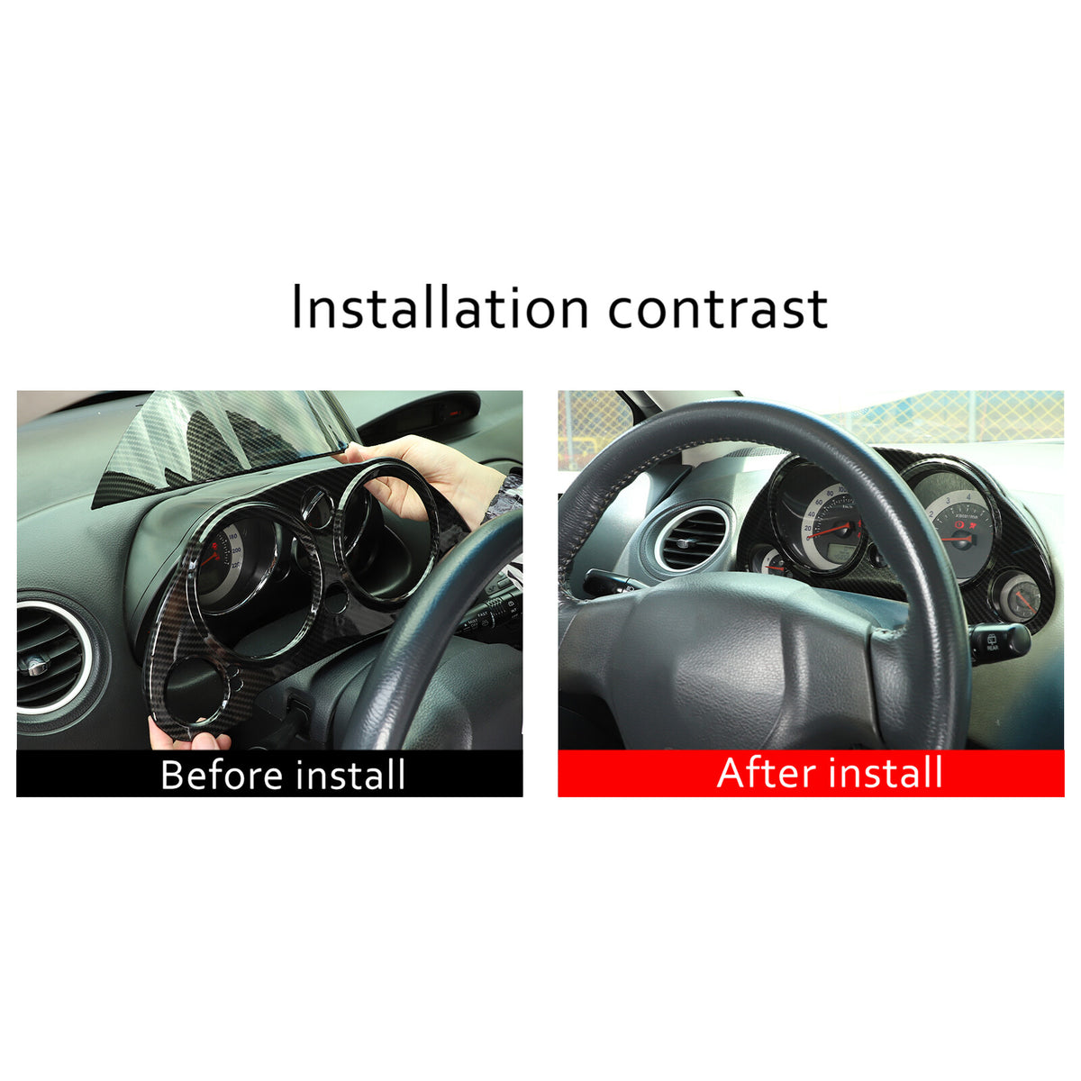 Carbon fiber ABS Dashboard Trim Panel For Mitsubishi Eclipse 2006-2011 2PCS 11