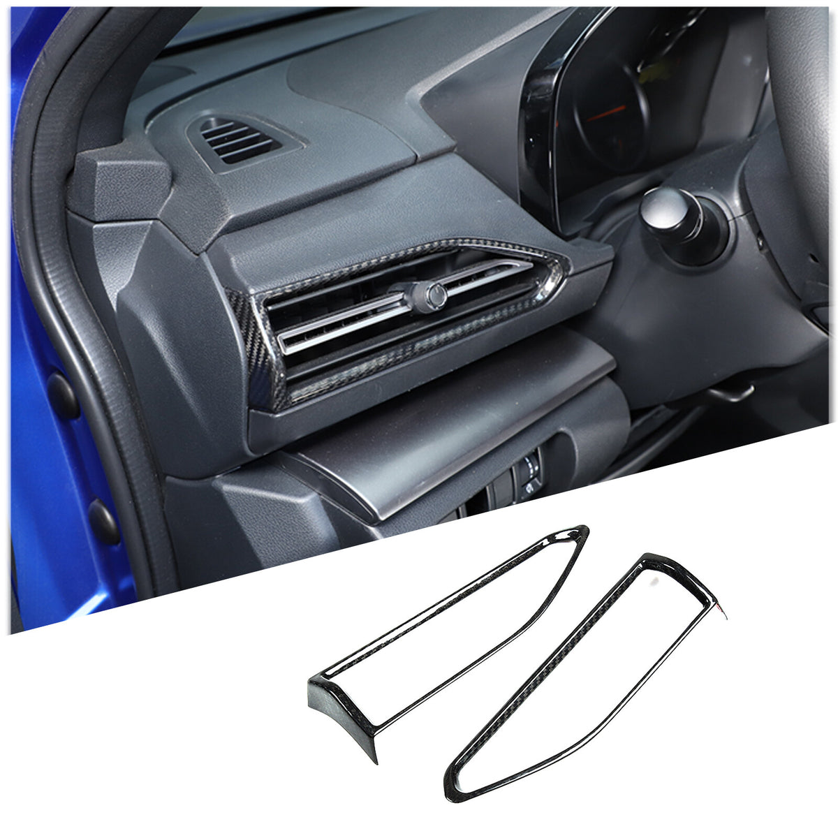 Real Carbon Fiber Interior Side Air Vent Outlet Cover For Subaru WRX VB 22-24 17