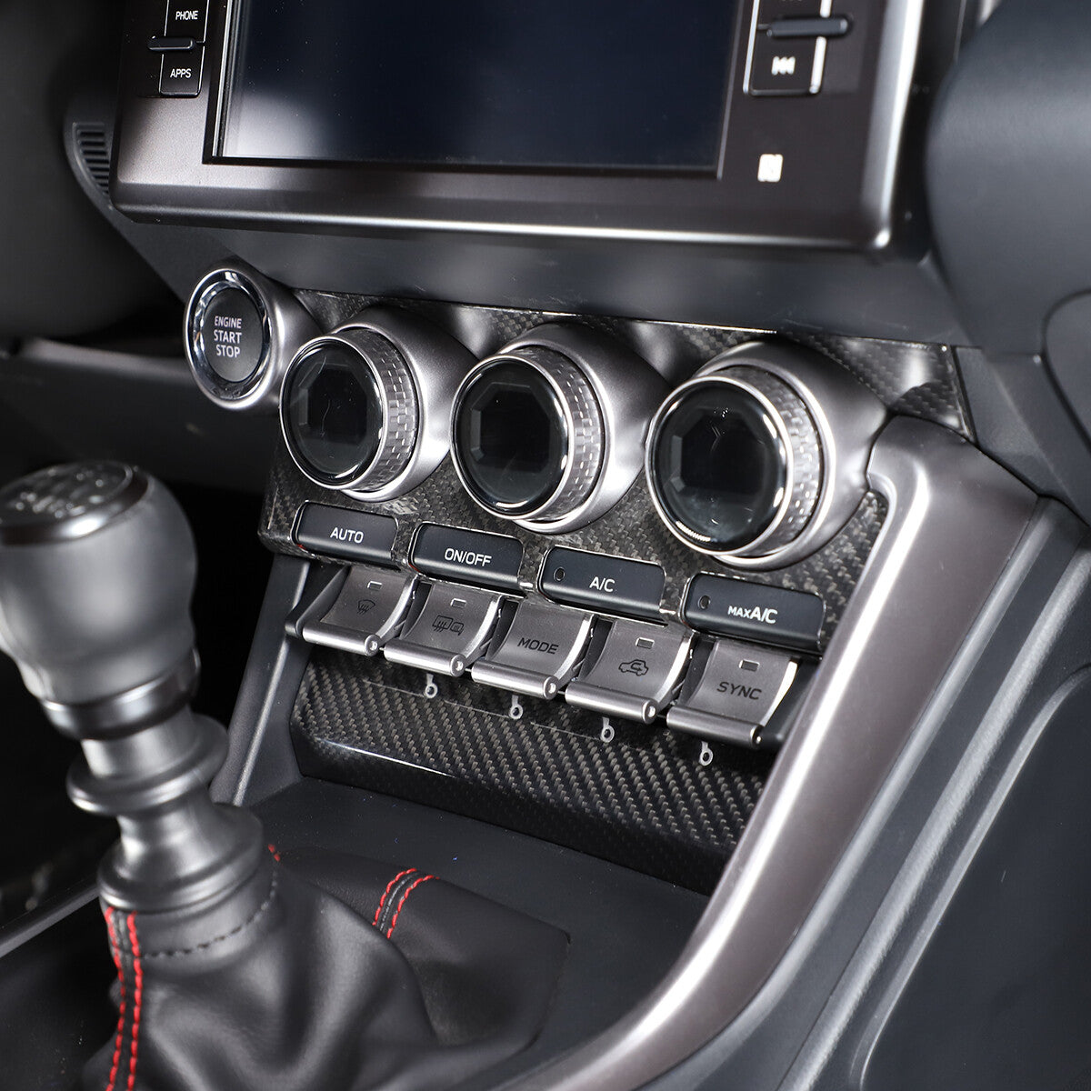 Carbon Fiber Console Air condition Panel Trim For Toyota86 Subaru BRZ 2022 US 6