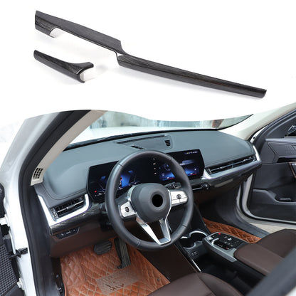 Black Grain Center Console Dashboard Cover Trim for BMW X1 U11 2023-2025 US 14